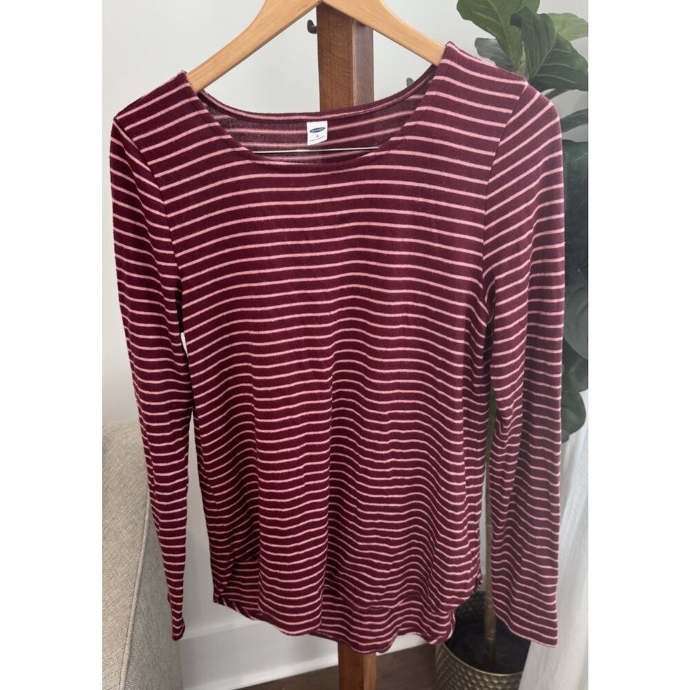 Women's Old Navy Plush Long-Sleeve Rib-Knit Medium Burgundy PRE-OWNED